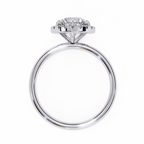 White Gold Round Diamond Halo Solitaire Engagement Ring