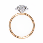 Rose Gold Round Brilliant Halo Diamond Engagement Ring