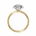 Yellow Gold Round Brilliant Halo Diamond Engagement Ring