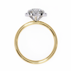 Yellow Gold Round Brilliant Halo Diamond Engagement Ring