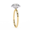 Yellow Gold Round Brilliant Halo Diamond Engagement Ring