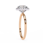 Rose Gold Round Brilliant Halo Diamond Engagement Ring