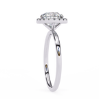White Gold Round Diamond Halo Solitaire Engagement Ring