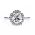White Gold Round Diamond Halo Solitaire Engagement Ring