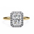 Yellow Gold Radiant Cut Halo Diamond Engagement Ring
