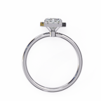 White Gold Radiant-Cut Diamond Halo Solitaire Engagement Ring