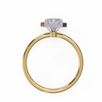 Yellow Gold Radiant Cut Halo Diamond Engagement Ring