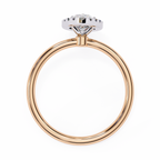 Rose Gold Marquise Cut Halo Diamond Engagement Ring