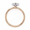 Rose Gold Marquise Cut Halo Diamond Engagement Ring