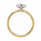 Yellow Gold Marquise Cut Halo Diamond Engagement Ring