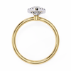 Yellow Gold Marquise Cut Halo Diamond Engagement Ring