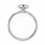 White Gold Marquise Diamond Halo Solitaire Engagement Ring
