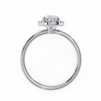 White Gold Oval Diamond Halo Solitaire Engagement Ring