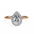 Rose Gold Pear Cut Halo Diamond Engagement Ring