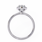 White Gold Pear Diamond Halo Solitaire Engagement Ring
