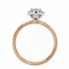 Rose Gold Pear Cut Halo Diamond Engagement Ring