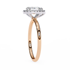 Rose Gold Pear Cut Halo Diamond Engagement Ring