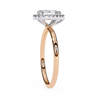 Rose Gold Pear Cut Halo Diamond Engagement Ring