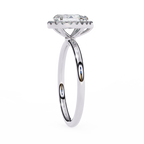 White Gold Pear Diamond Halo Solitaire Engagement Ring