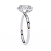 White Gold Pear Diamond Halo Solitaire Engagement Ring