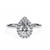 White Gold Pear Diamond Halo Solitaire Engagement Ring