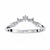 White Gold Round Diamond Crown Tiara Curved Band Ring