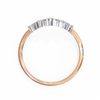 Rose Gold Round Diamond Crown Tiara Curved Band Ring