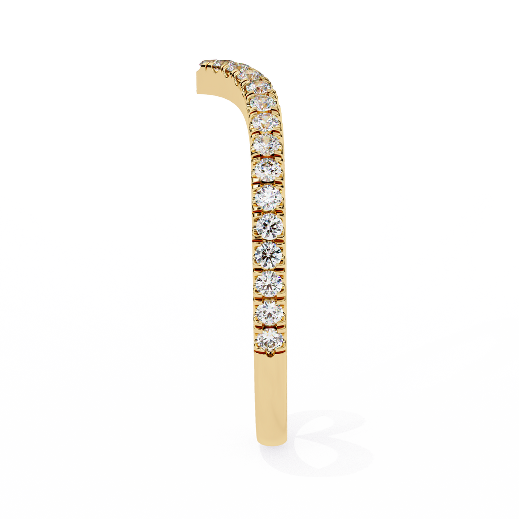 Chevron Lab Grown Diamond Wedding Band