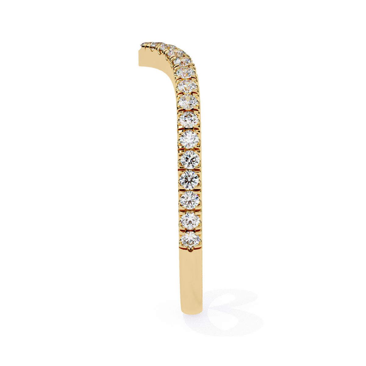 Chevron Lab Grown Diamond Wedding Band