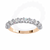 Rose Gold Round Diamond Cluster Two-Tone Half Eternity Band Ring