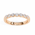 Rose Gold Seven Stone Round Diamond Shared Prong Band Ring