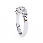 Gold Five Stone Round Diamond Half Eternity Ring