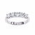 White Gold Five Stone Round Diamond Band Ring