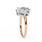 Rose Gold Toi et Moi Radiant and Asscher Cut Two Stone Diamond Ring