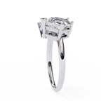 White Gold Toi et Moi Radiant and Asscher Cut Two Stone Diamond Ring
