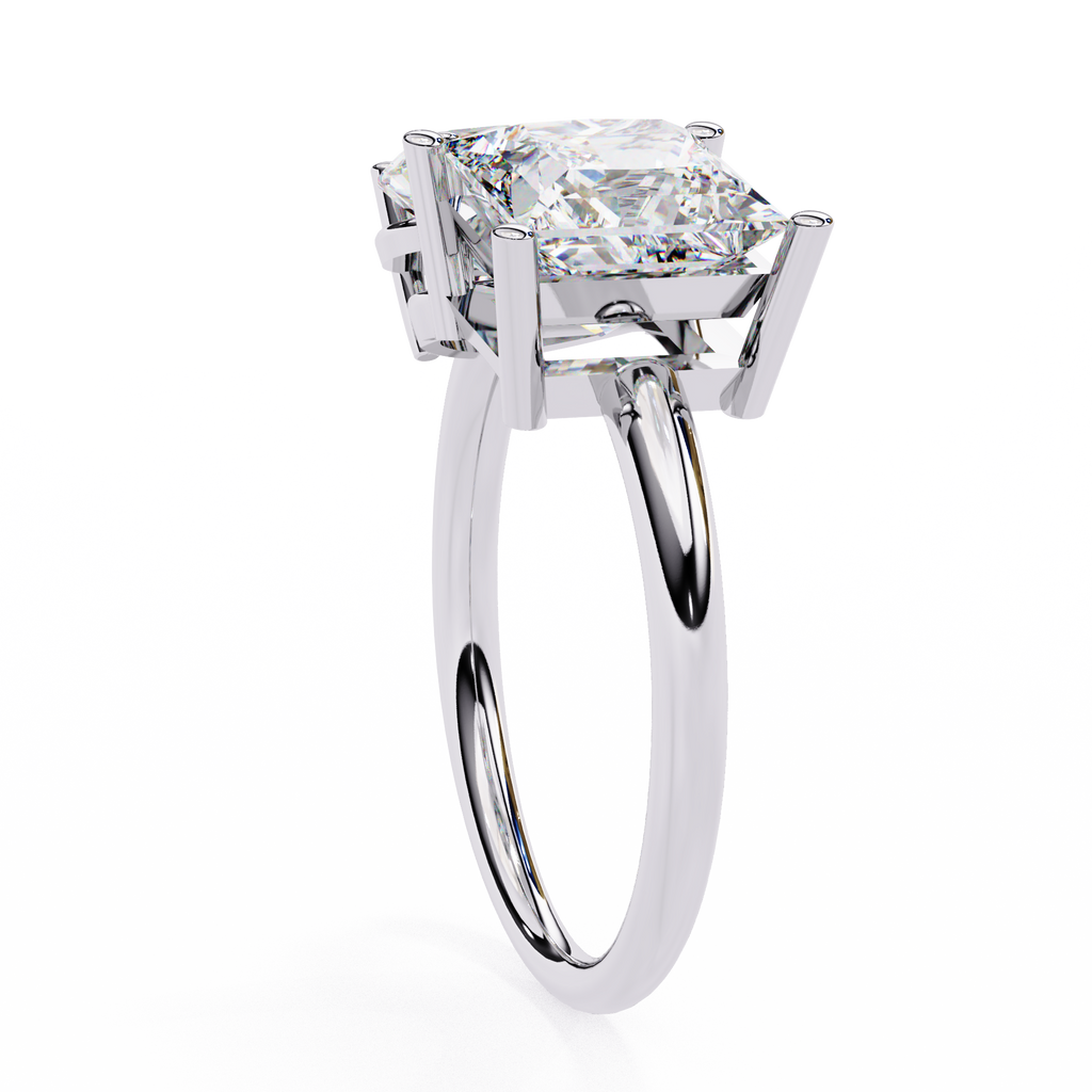 White Gold Toi et Moi Pear and Princess Cut Two Stone Diamond Ring