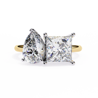 Yellow Gold Toi et Moi Oval and Round Cut Two Stone Diamond Ring (Copy)