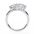White Gold Toi et Moi Pear and Princess Cut Two Stone Diamond Ring