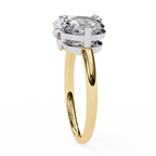 Yellow Gold Toi et Moi Pear and Round Cut Two Stone Diamond Ring