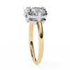 Yellow Gold Toi et Moi Pear and Round Cut Two Stone Diamond Ring