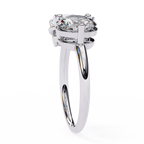 White Gold Toi et Moi Pear and Round Cut Two Stone Diamond Ring