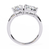 White Gold Toi et Moi Pear and Round Cut Two Stone Diamond Ring