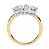 Yellow Gold Toi et Moi Pear and Round Cut Two Stone Diamond Ring