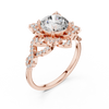 Gold Diamond Lotus Halo Ring