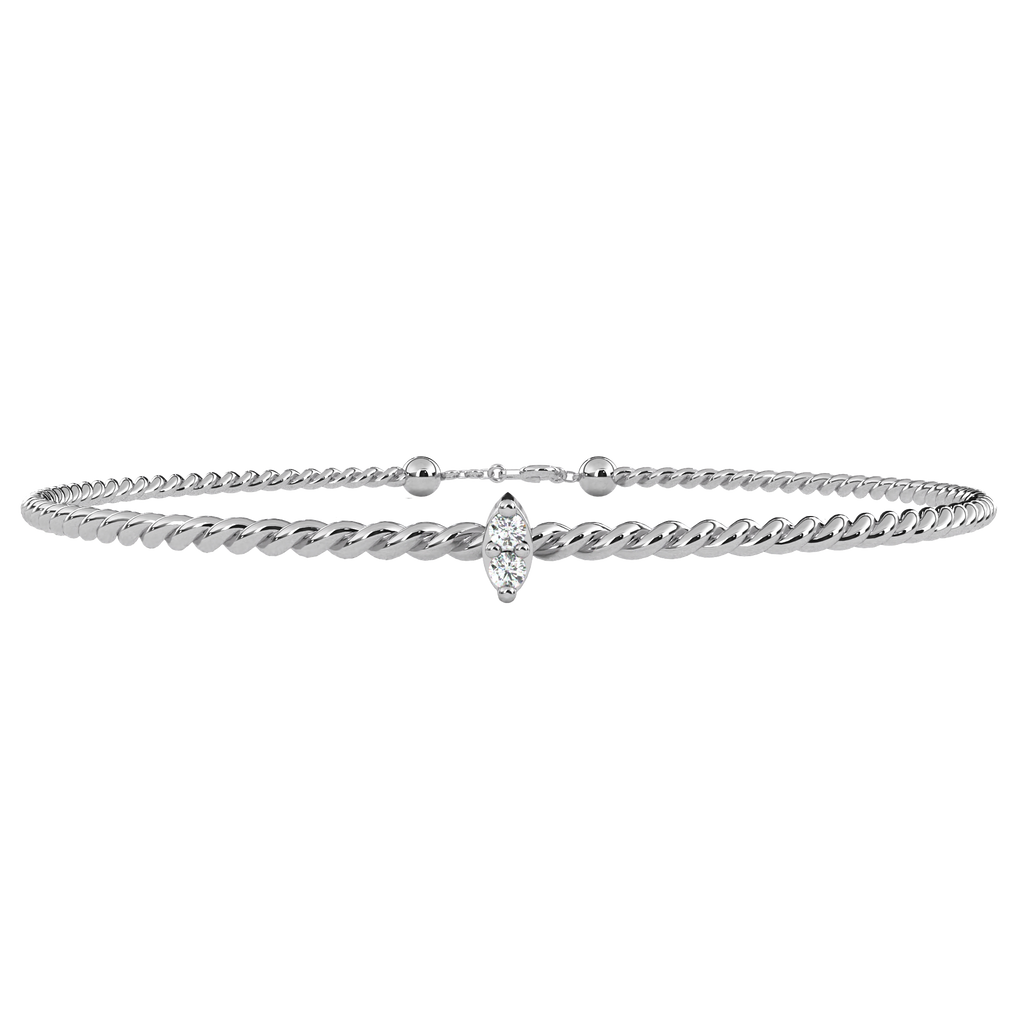 Pear Shape Diamond Solitaire Bracelet