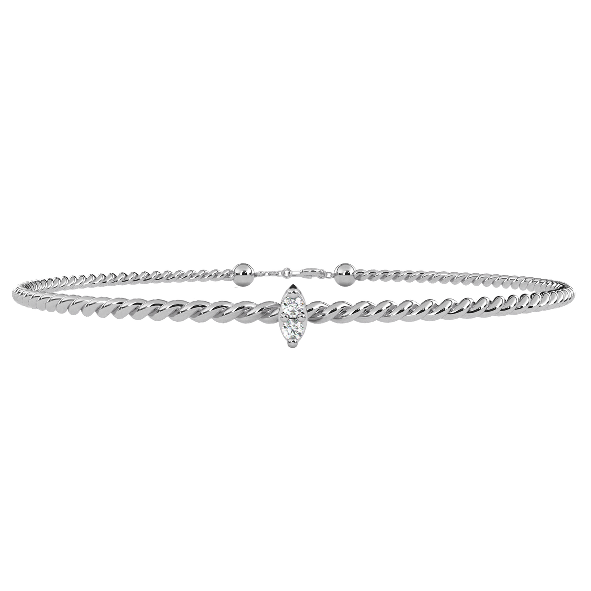 Pear Shape Diamond Solitaire Bracelet