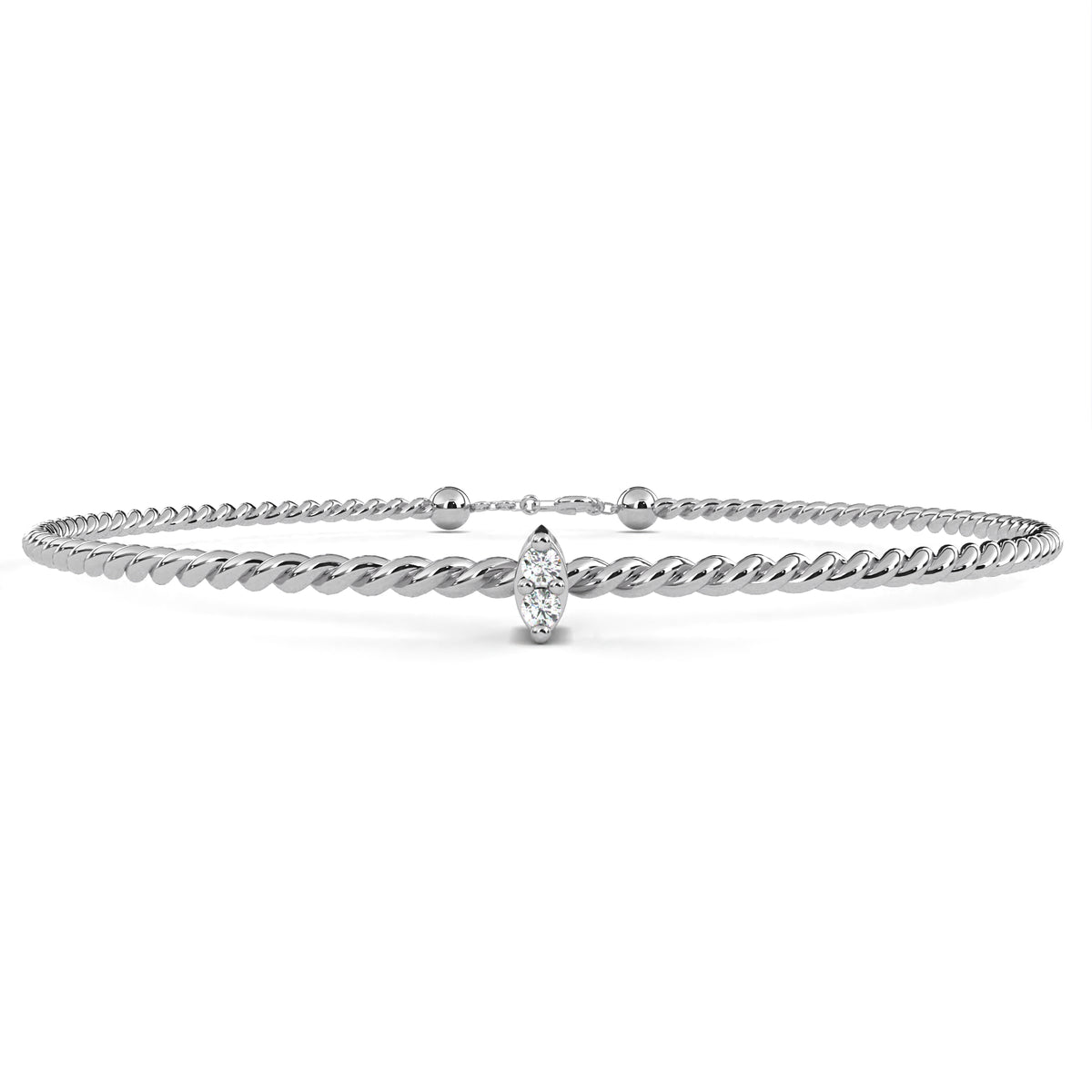 Pear Shape Diamond Solitaire Bracelet