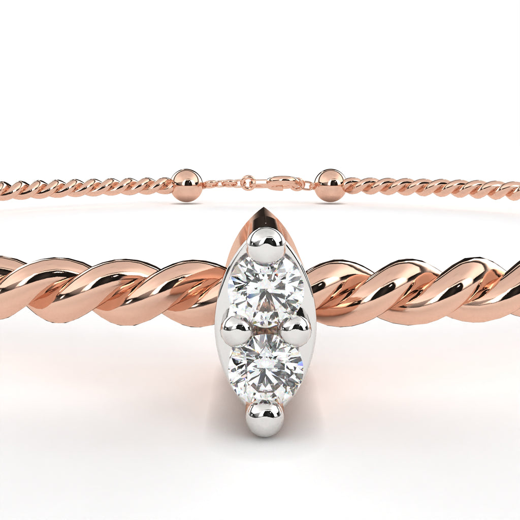 Pear Shape Diamond Solitaire Bracelet