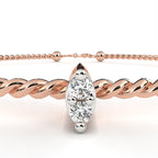 Pear Shape Diamond Solitaire Bracelet