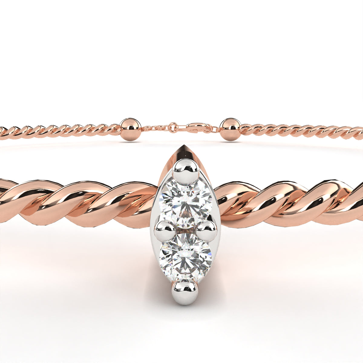 Pear Shape Diamond Solitaire Bracelet